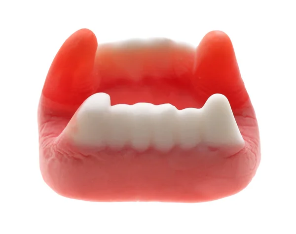 Jelly vampire jaws for Halloween party, isolated on white — Stock Photo, Image