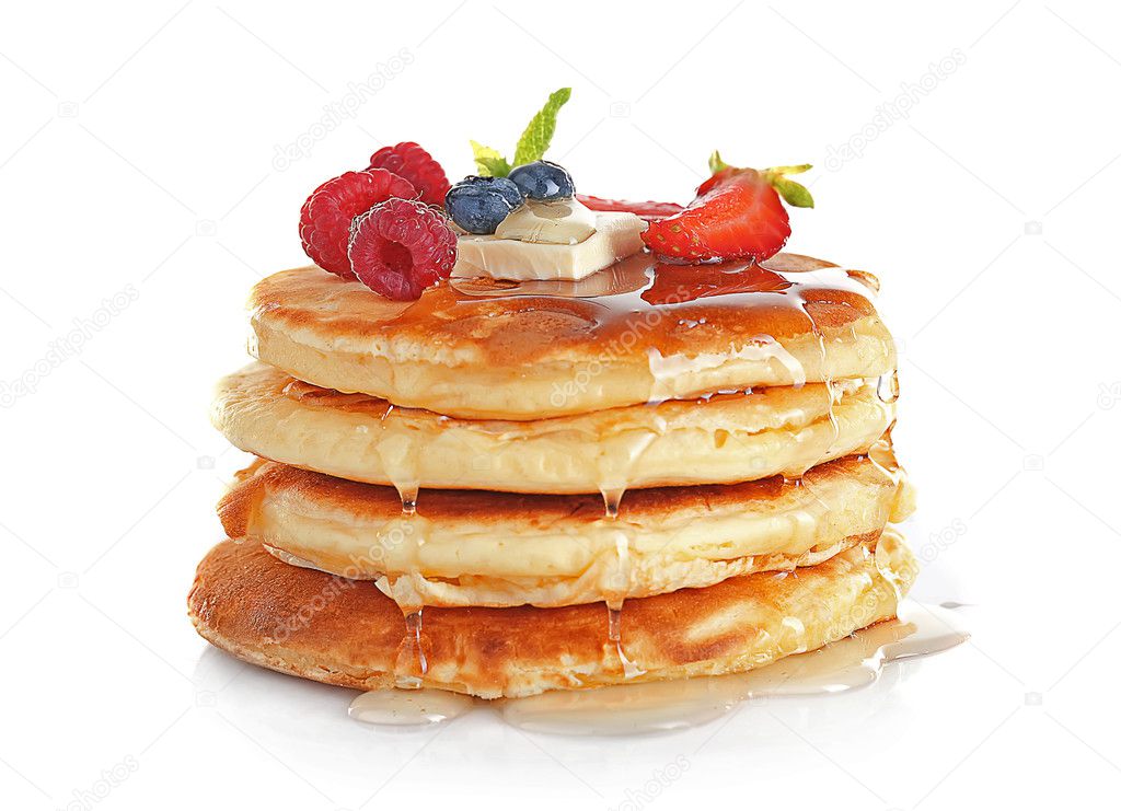 tasty pancakes with berries