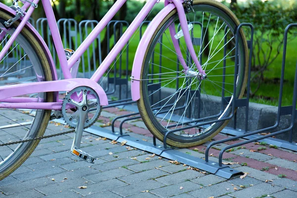 自転車駐車場で — ストック写真