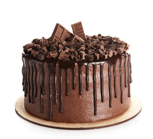 Pastel de chocolate con malvavisco — Foto de Stock