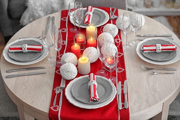 Table served for Christmas