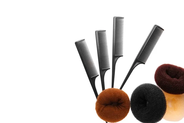Accessories for hairstyle on white background — Stock Photo, Image