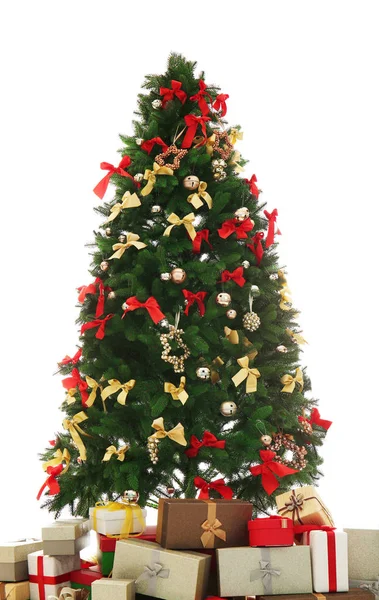 Gedecoreerde kerstboom — Stockfoto