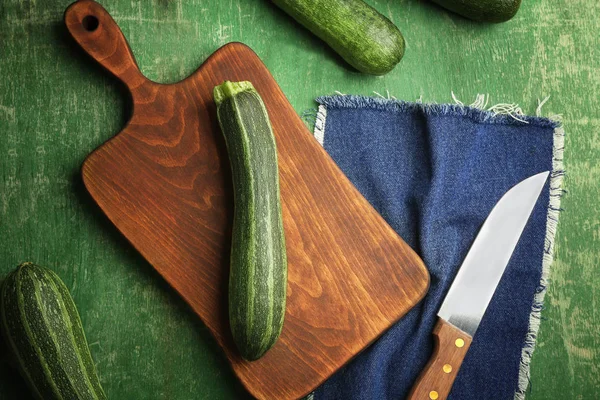 Fresh squash on cutting board — Stock Photo, Image