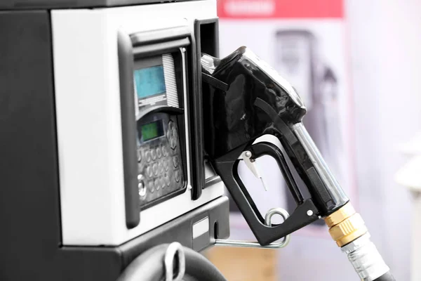 Fuel pump with pistol on exhibition — Stock Photo, Image