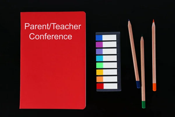 Text förälder/lärare konferens — Stockfoto