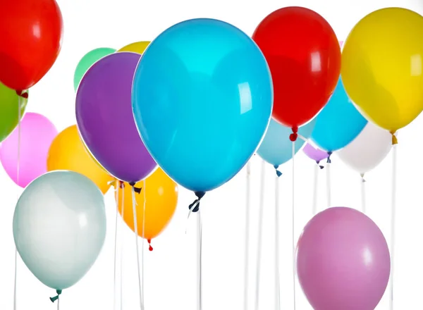 Bunte Geburtstagsballons — Stockfoto