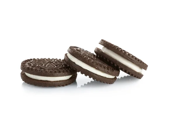 Lekkere koekjes, geïsoleerd op wit — Stockfoto