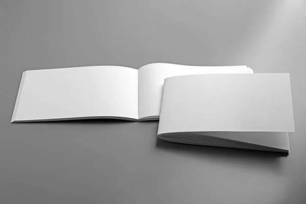Bílé prázdné brožury — Stock fotografie
