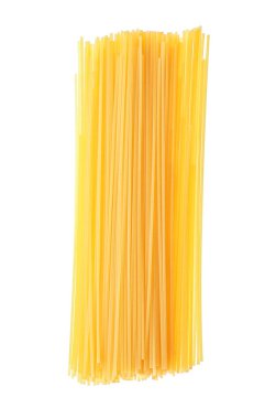 Makarna, üzerinde beyaz izole