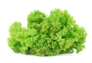 beyaz üzerine salata yaprakları  