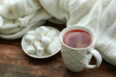 Marshmallow ile sıcak içecek