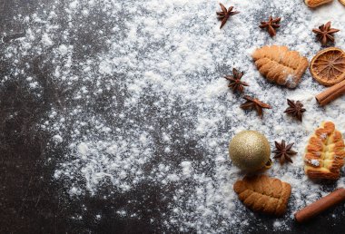 Gri masada kurabiye bileşimi