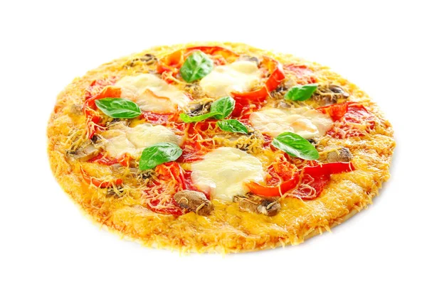 Tasty pizza on white background — Stock Photo, Image