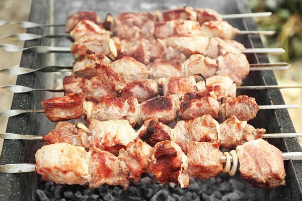 Churrasco fresco e saboroso — Fotografia de Stock