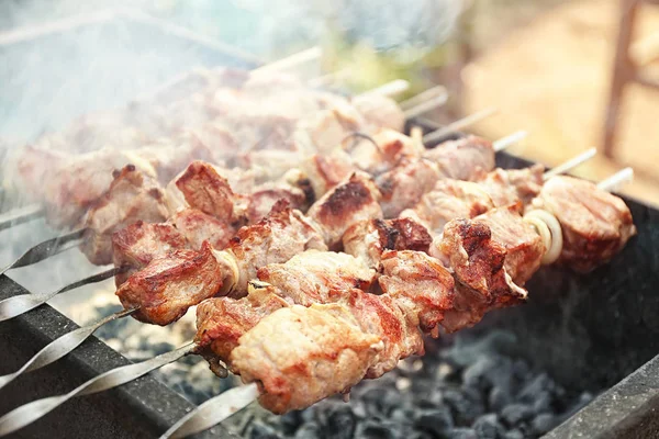 Churrasco fresco e saboroso — Fotografia de Stock