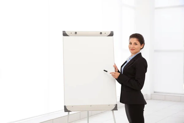 Business trainer giving presentation — Stock Photo, Image