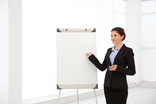 Business trainer giving presentation — Stock Photo, Image