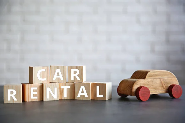 Cubes with words CAR RENTAL — Stock Photo, Image