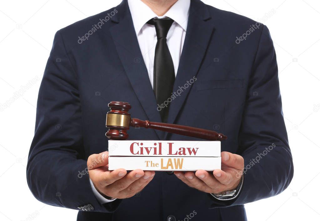 Judge gavel on table