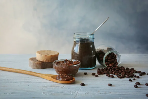 Kopi scrub tubuh — Stok Foto