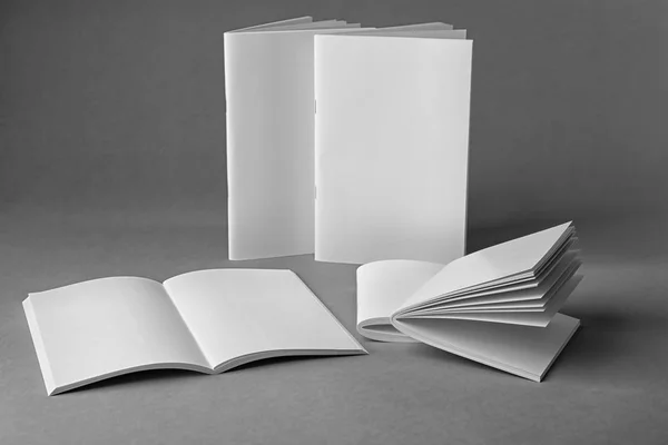 白色的空白小册子 — 图库照片