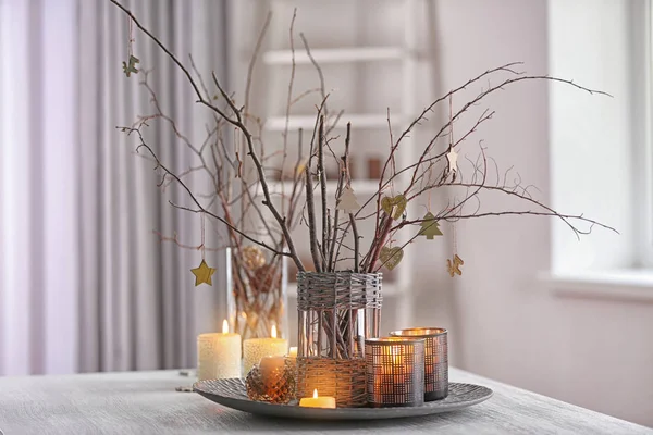 Christmas composition on table — Stock Photo, Image