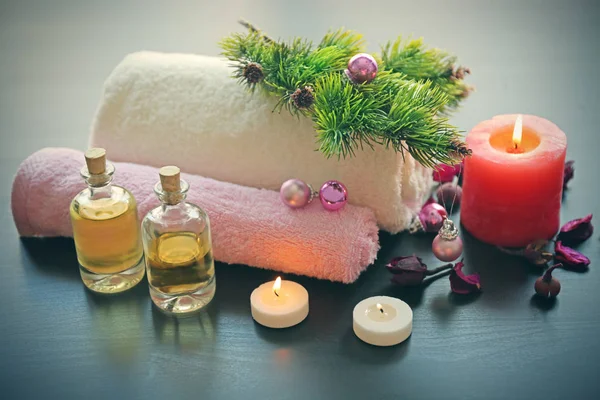 Soin spa avec décorations de Noël — Photo