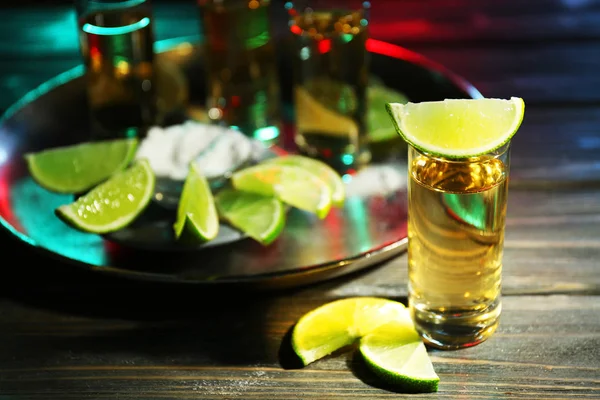 Gold tequila shots — Stock Photo, Image