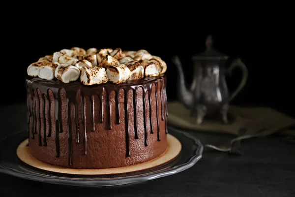 Смачний шоколадний торт — стокове фото