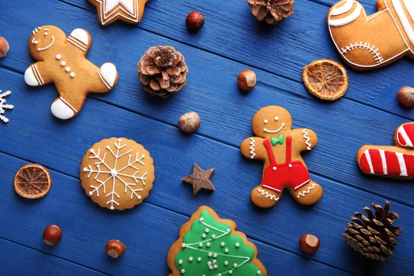 Composición de sabrosas galletas de Navidad —  Fotos de Stock