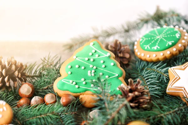 Composición de sabrosas galletas de Navidad —  Fotos de Stock