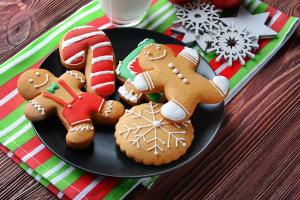 Composition de délicieux biscuits de Noël — Photo