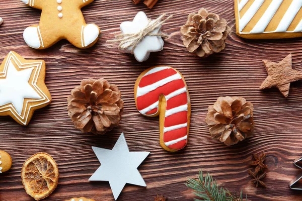 Složení chutné vánoční cukroví — Stock fotografie