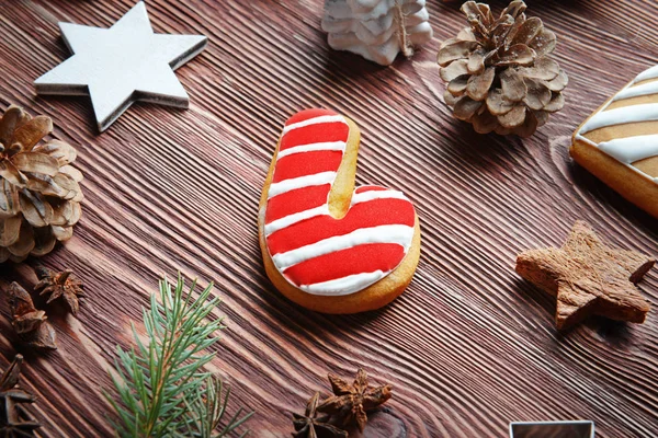 Composition of tasty Christmas cookies — Stock Photo, Image