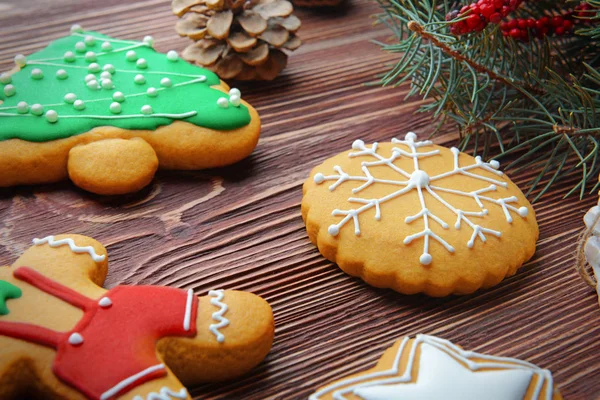Composition de délicieux biscuits de Noël — Photo