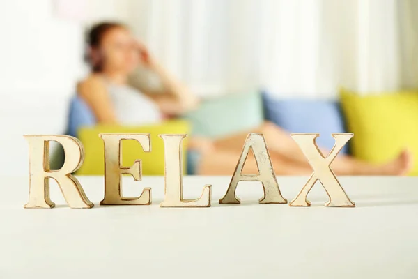 Word RELAX of wooden letters — Stock Photo, Image