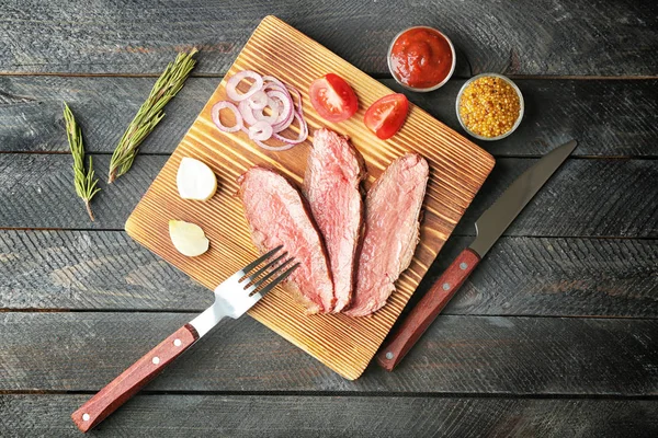 Leckeres Steak in Scheiben — Stockfoto