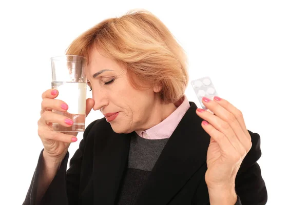 Woman suffering from headache — Stock Photo, Image