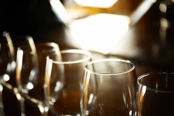 Empty wine glasses — Stock Photo, Image