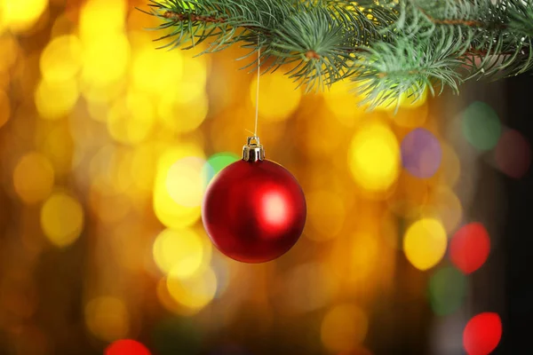 Christmas ball on fir tree — Stock Photo, Image