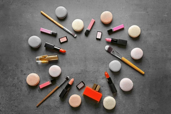 Cosmétique maquillage aux macarons — Photo