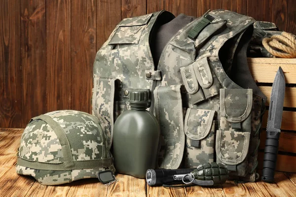 Uppsättning av militära outfit — Stockfoto