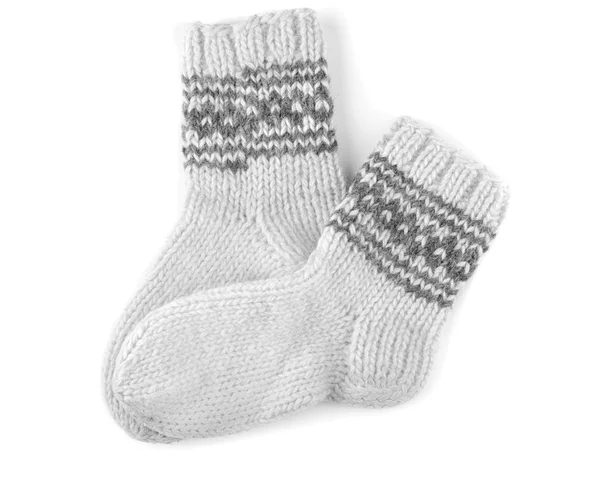 Gestrickte warme Socken — Stockfoto