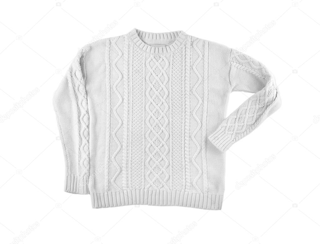 Warm sweater on white 