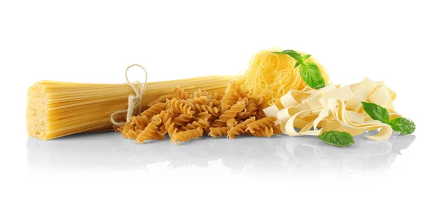 Different kinds of dry pasta — Stock Photo, Image