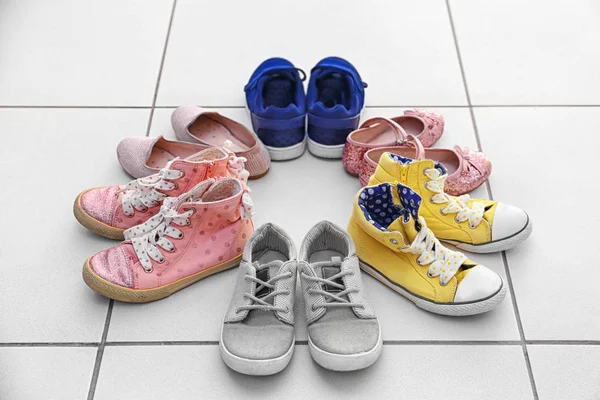 Colorful kids shoes — Stock Photo, Image