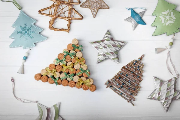 Alberi di Natale fatti a mano — Foto Stock