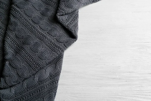 Grey knitted fabric — Stock Photo, Image