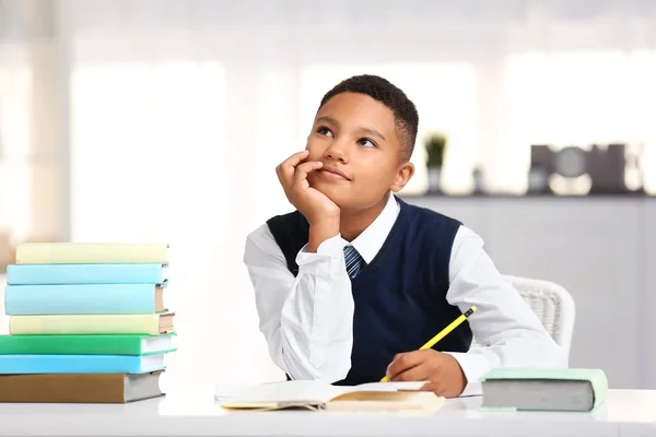 Cute boy at lesson — Stock Photo, Image